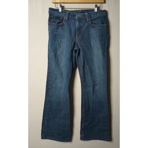 Women's Polo Ralph Lauren Flare Bottom Jeans Y2K Denim‎ Blue Cotton Size 9/10 Y